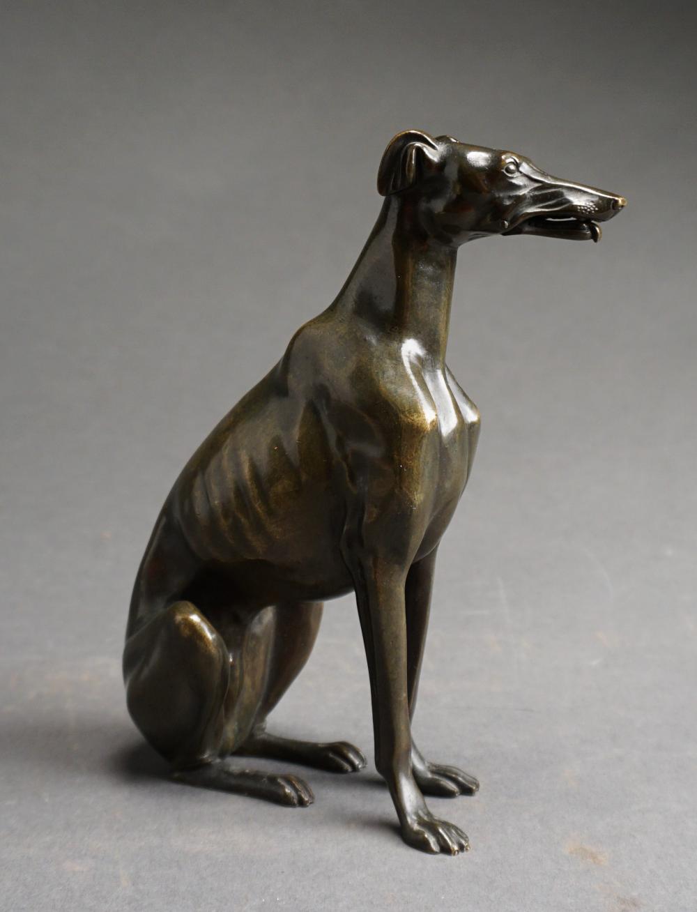 CONTINENTAL BRONZE FIGURE OF SEATED