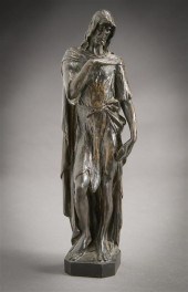 CONTINENTAL BRONZE FIGURE OF S