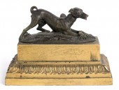 Continental bronze inkwell ca.