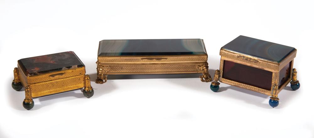 CONTINENTAL BRONZE-MOUNTED AGATE
