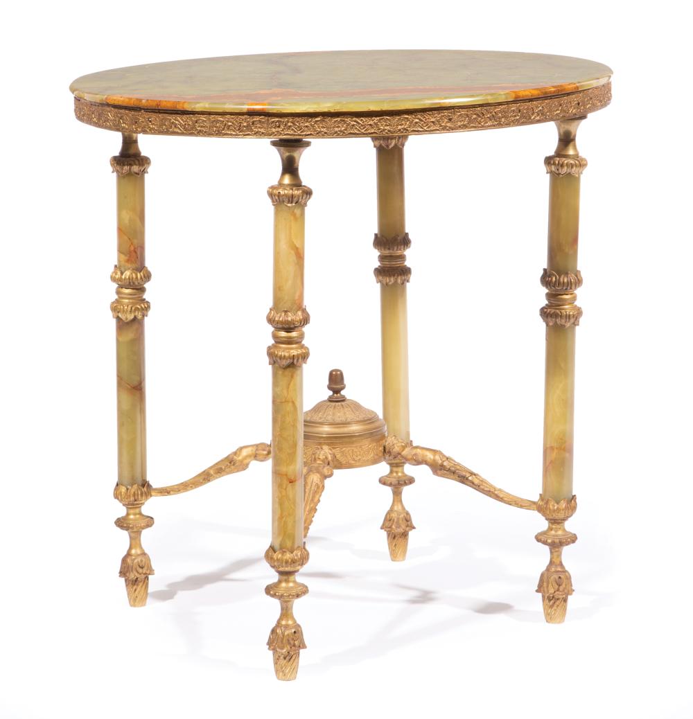 CONTINENTAL BRONZE-MOUNTED ONYX