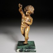 CONTINENTAL BRONZE PUTTO, 18TH