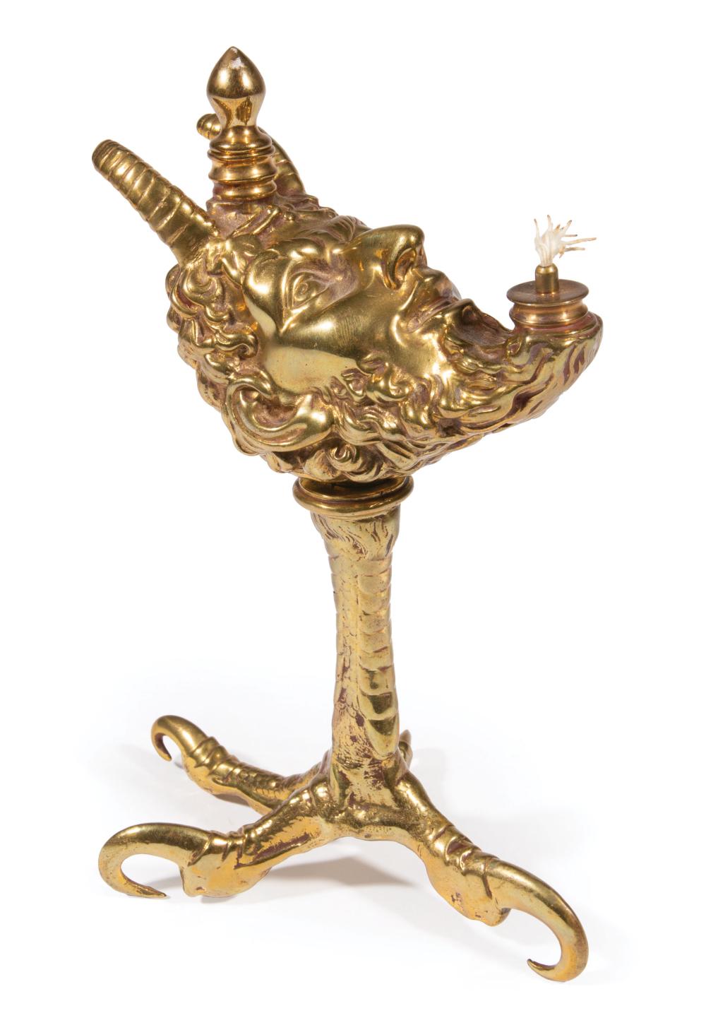 CONTINENTAL BRONZE SATYR HEAD