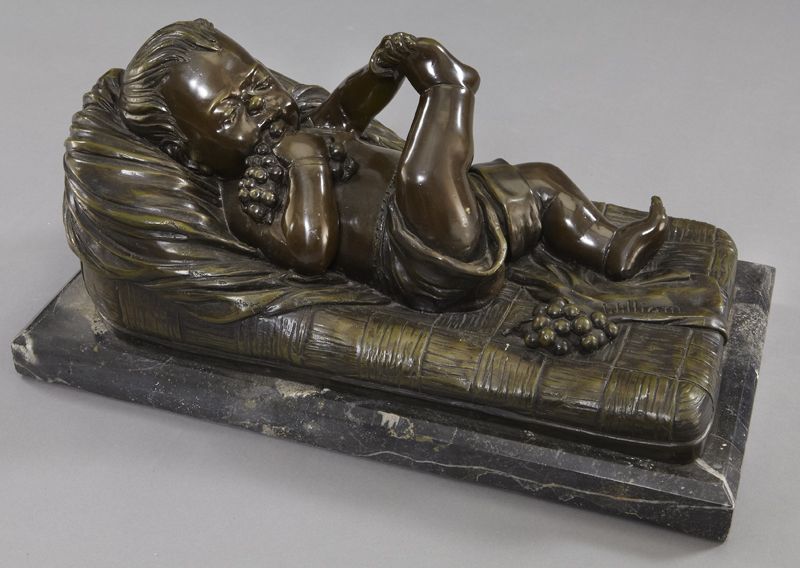 Continental bronze sculpture of a