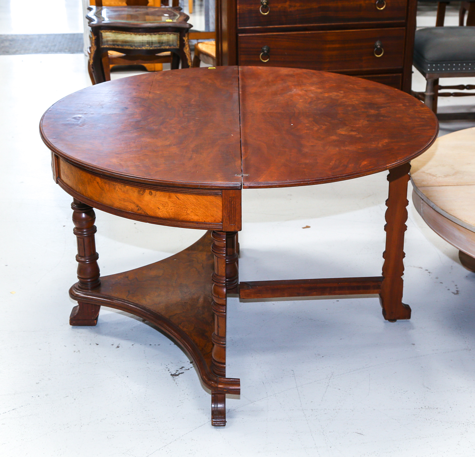 CONTINENTAL BURL WALNUT LIBRARY