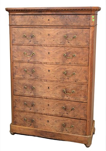 CONTINENTAL BURLWOOD TALL CHEST,