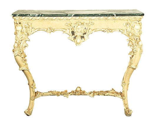 Continental carved and painted