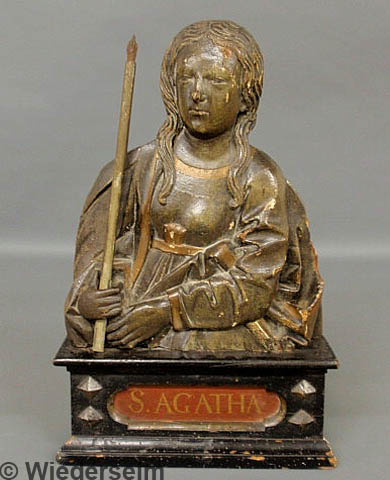 Continental carved figure of St.