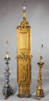 CONTINENTAL CARVED GILT ARCHIT