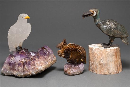Continental carved hardstone
