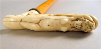 Continental carved ivory and