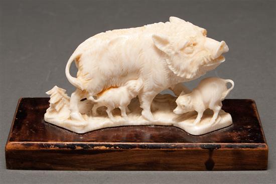 Continental carved ivory figural