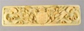 Continental carved ivory heral