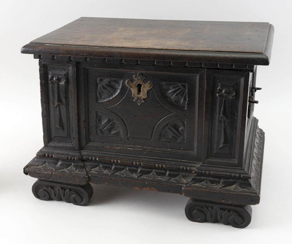 CONTINENTAL CARVED MAHOGANY BOX