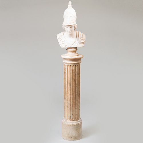 CONTINENTAL CARVED MARBLE BUST OF
