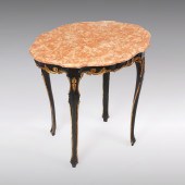 CONTINENTAL CARVED MARBLE TOP