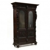 CONTINENTAL CARVED OAK LIBRARY
