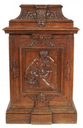 CONTINENTAL CARVED OAK PEDESTA
