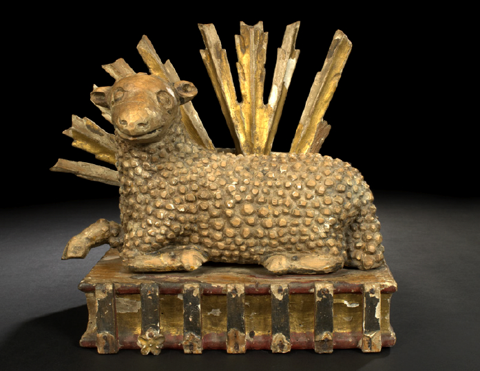 Continental Carved Pine Figure of