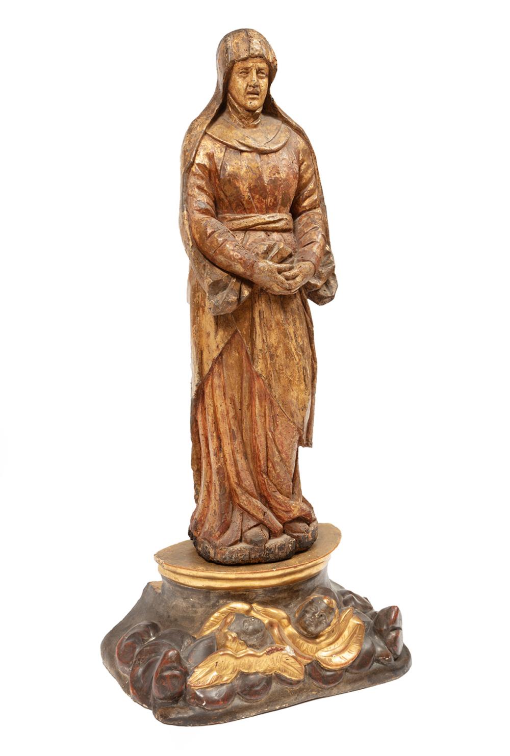 CONTINENTAL CARVED, POLYCHROMED