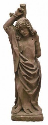 CONTINENTAL CARVED STONE FIGUR