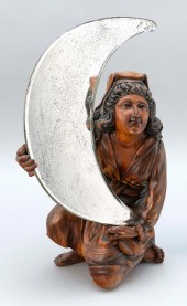 CONTINENTAL CARVED WALNUT FIGU