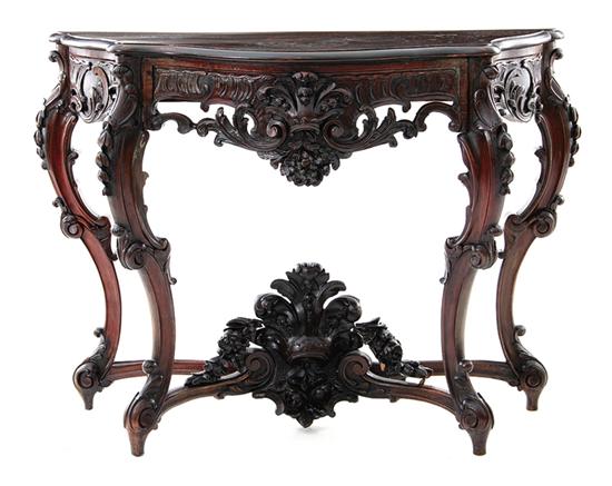 Continental carved walnut pier