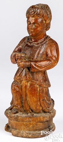 CONTINENTAL CARVED WOOD FIGURE,