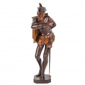 CONTINENTAL CARVED WOOD FIGURE