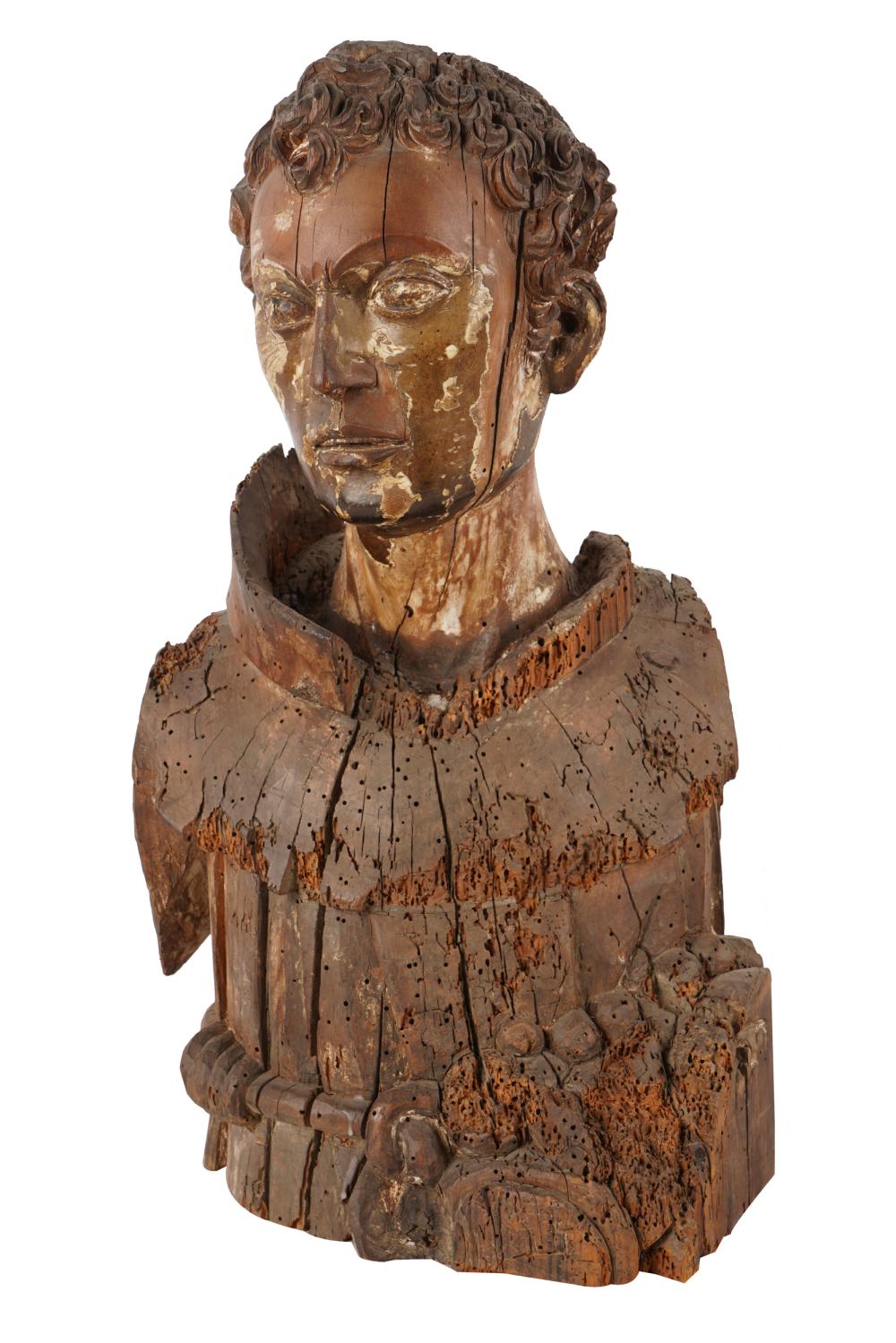 CONTINENTAL CARVED WOOD SANTO