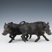 CONTINENTAL CARVED WOODEN BOAR