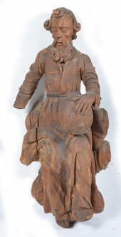 CONTINENTAL CARVED WOODEN FIGU