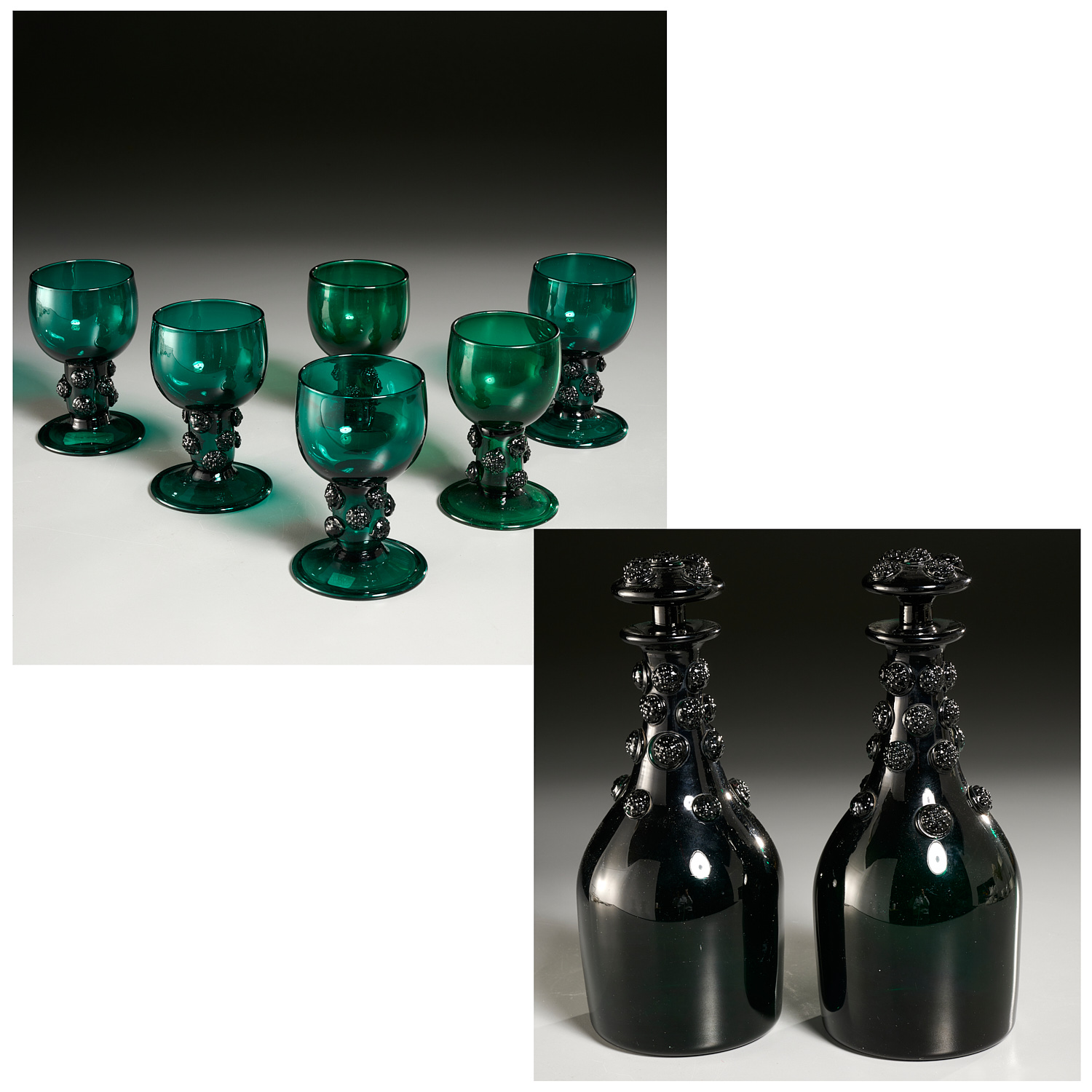 CONTINENTAL DARK AQUA GLASS