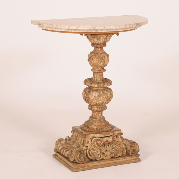 Continental demi lune marble top