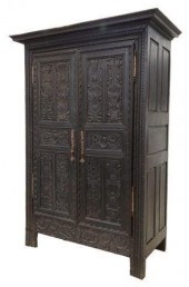 CONTINENTAL EBONIZED CARVED OA