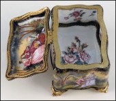 CONTINENTAL ENAMEL BOX. Depict