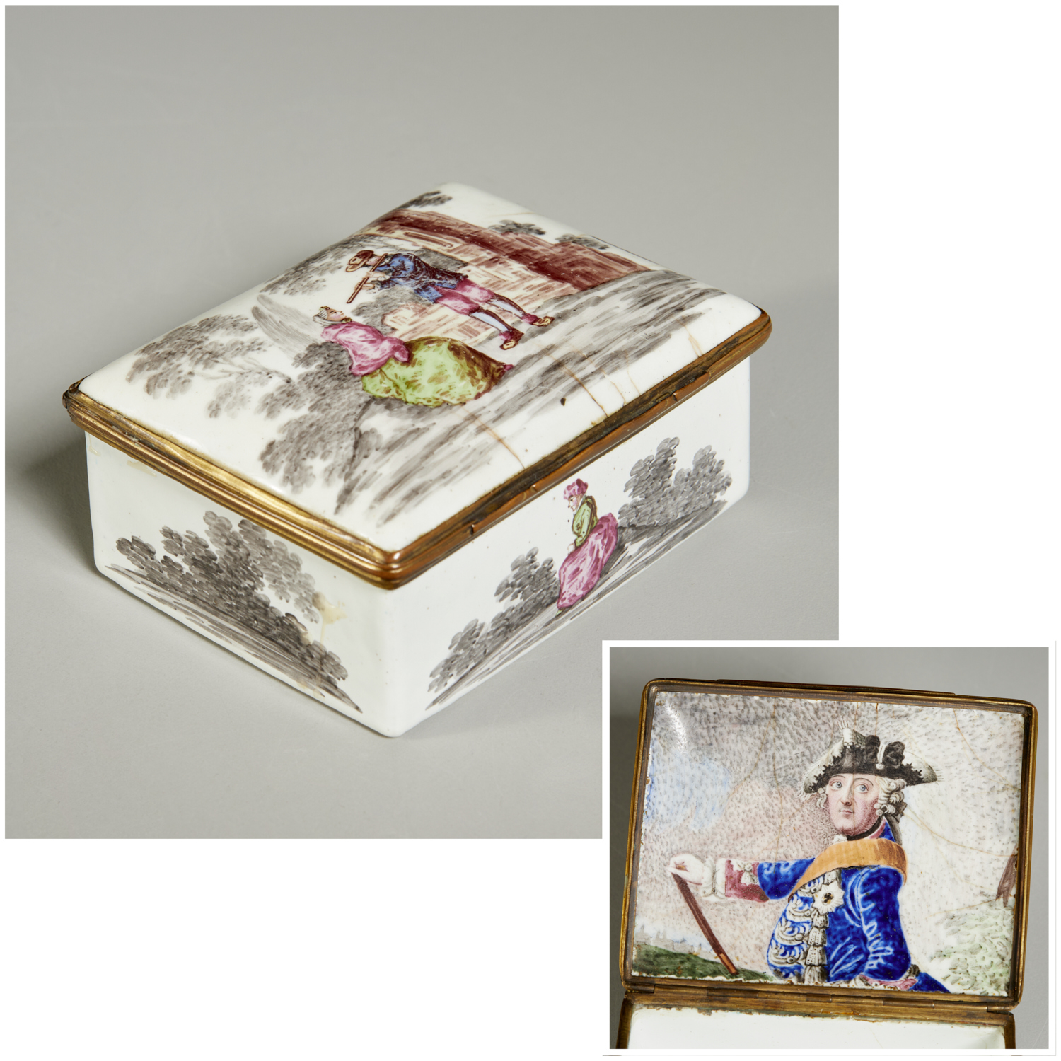 CONTINENTAL ENAMEL BOX WITH