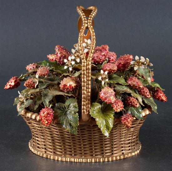 Continental enamel brass strawberry
