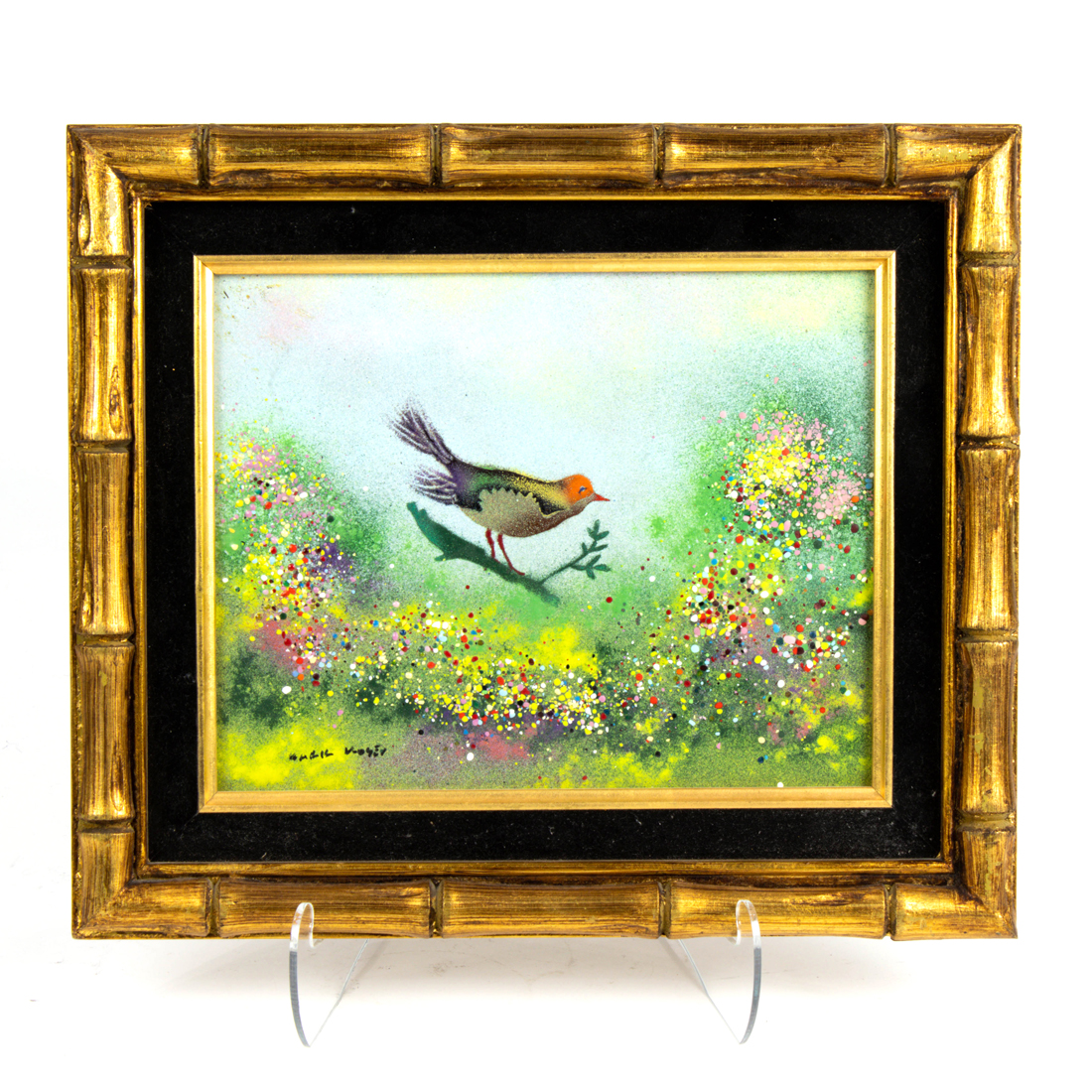 CONTINENTAL ENAMELED OPPER PLAQUE