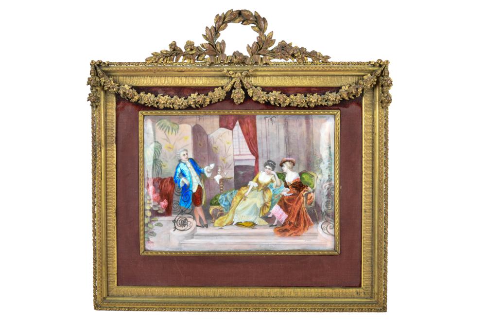 CONTINENTAL ENAMELED PLAQUEsigned