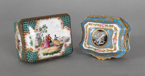 Continental enameled trinket box