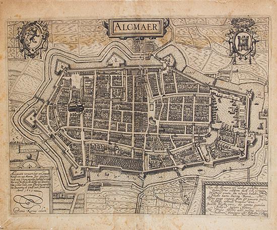 Continental engraved city views and
