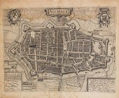 Continental engraved city view