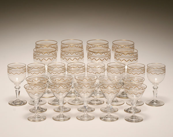 Continental etched crystal stemware