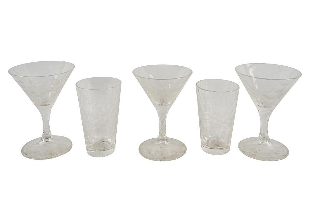 CONTINENTAL ETCHED GLASS DRINKS