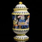 CONTINENTAL FAIENCE FOOTED DRU