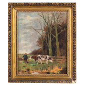 CONTINENTAL FARMYARD SCENE W.