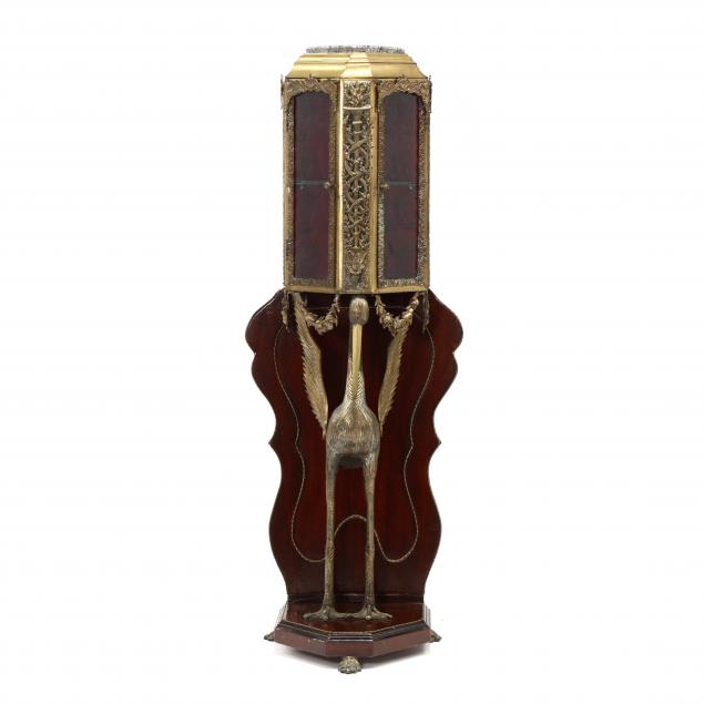 CONTINENTAL FIGURAL BRASS VITRINE