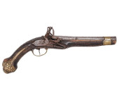 CONTINENTAL FLINTLOCK PISTOL<b