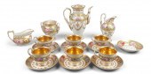 CONTINENTAL FLORAL AND GILT-DE